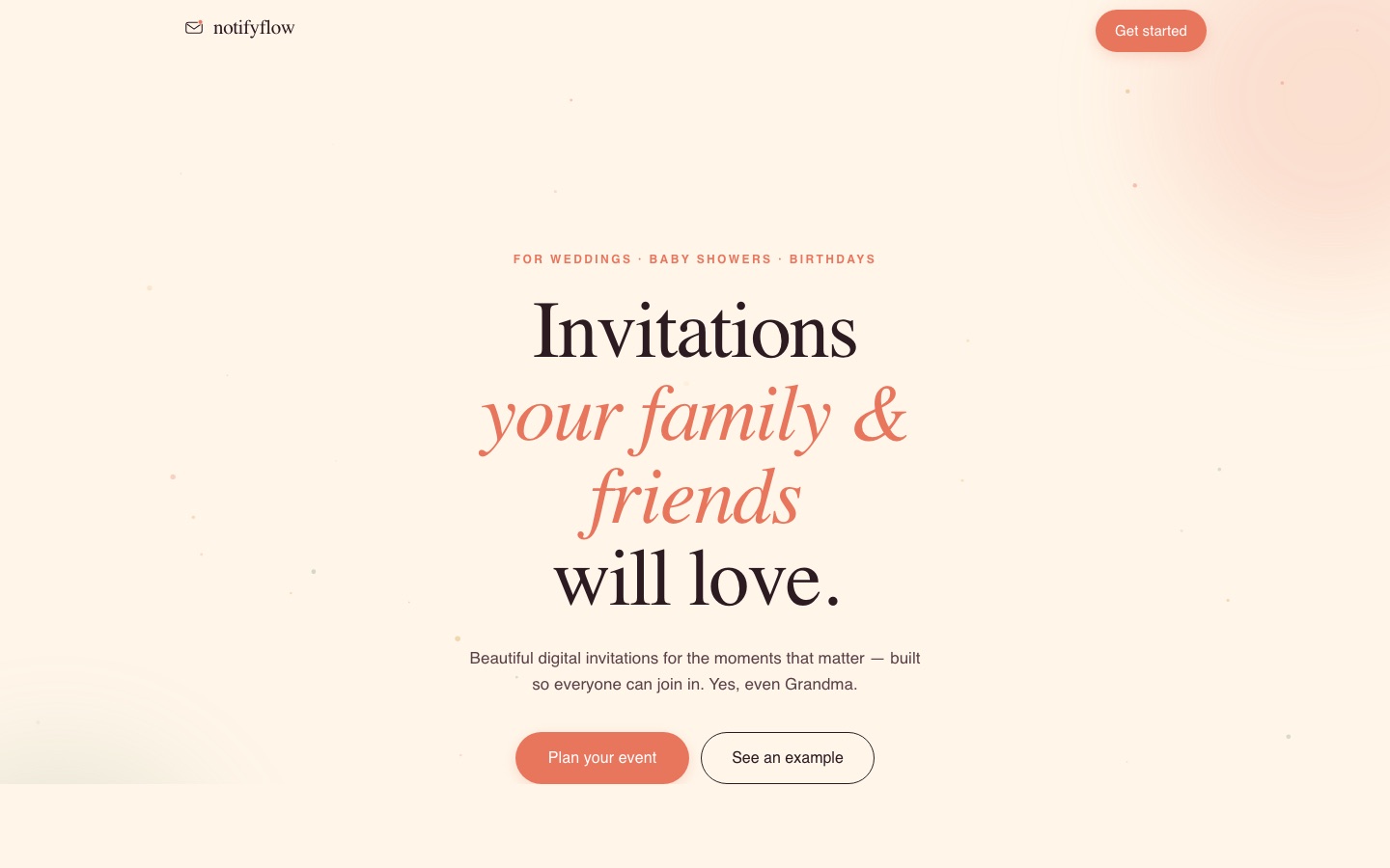 Notifyflow bespoke digital invitation experiences — built by Noirhaus